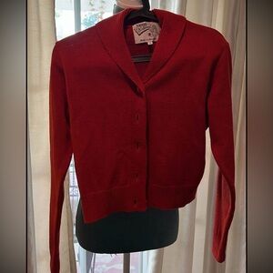 VOH EUC SZ M cardigan Burnt orange terra cotta